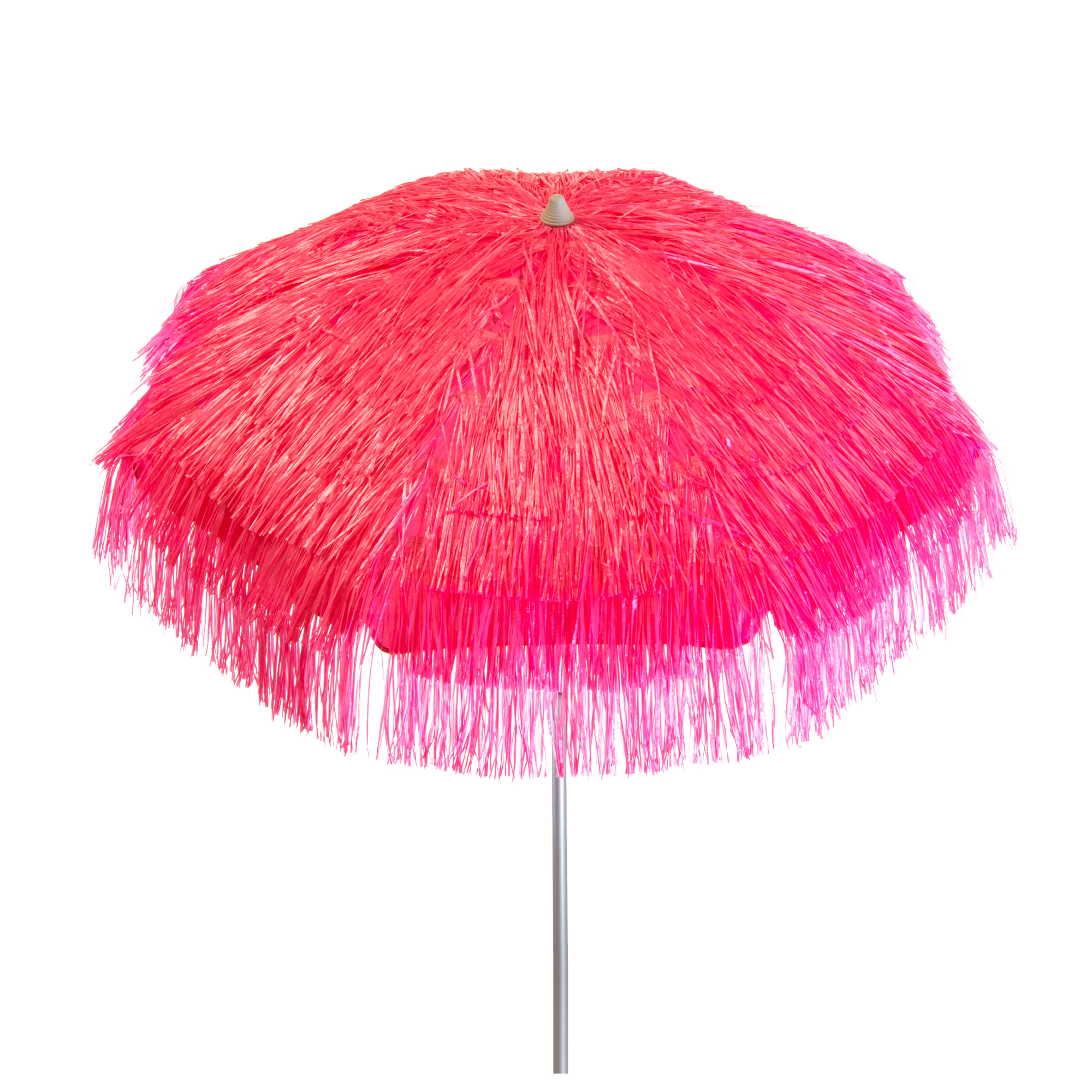 Heininger DestinationGear, 6ft. Palapa Tiki Umbrella in Pink, Shape Round, Model# 1265